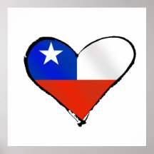 Chilenische Liebe und Stolz Te Amo-Chilen Posterdrucke