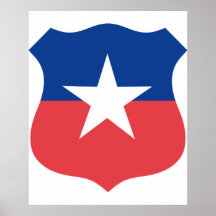 Chilenisches Luftwaffe roundel, Chile Poster