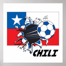 Chili-Fußball Futbol Plakat