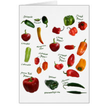 Chili-Pfeffer Identifikation Grußkarte
