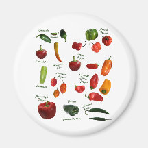 Chili-Pfeffer Identifikation Kühlschrankmagnet