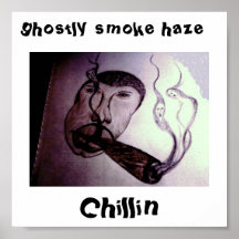 chillin, gespenstischer Rauchdunst Posterdrucke