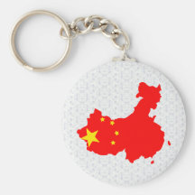 China-Flaggen-Karte Größengleich Schlüsselband