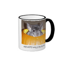 Chinchilla im Kürbis, BOO! GLÜCKLICHES HALLOWEEN! Teetassen