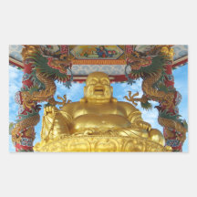 Chinese Buddha Rechteckige Aufkleber
