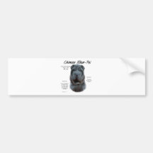 Chinese Shar Pei (blauer) Geschichtsentwurf Auto Aufkleber