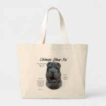 Chinese Shar Pei (blauer) Geschichtsentwurf Leinentasche