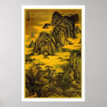 Chinesische alte Malerei, Berg Plakatdruck