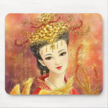 Chinesische Braut mit Phoenix-Fantasie Mousepad