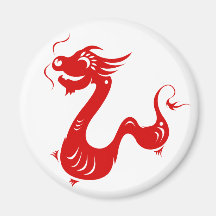 CHINESISCHE ILLUSTRATION DES TIERKREIS-DRACHE-PAPE MAGNETE