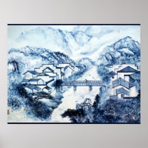 Chinesische Porzellan-Kunst #1 Plakat