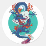 Chinesischer Drache Runder Aufkleber