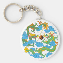 Chinesischer Drache Yin Yang Schlüsselband
