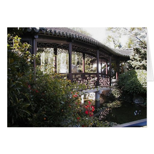 Chinesischer Garten Grußkarte