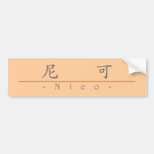 Chinesischer Name für Nico 22495_1.pdf Auto Aufkleber
