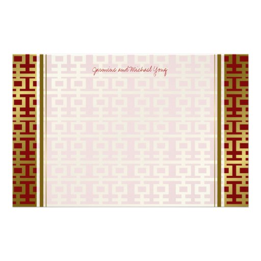 Chinesisches Hochzeits-Doppelt-Glück-Muster danken Druckpapier