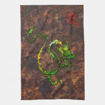 Chinesisches Jahr des Drache-Asien-Tuches Küchenhandtücher