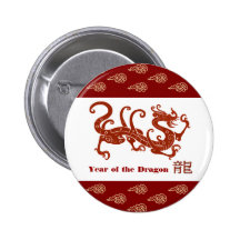Chinesisches Jahr des Drachen Anstecknadelbutton