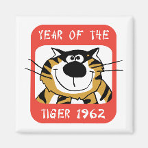 Chinesisches Jahr des Tiger-Geschenks 1962 Magnete