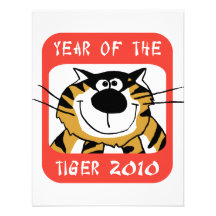 Chinesisches Jahr des Tigers 2010 Personalisierte Einladungskarten
