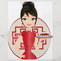 Chinesisches Mädchen Vollfarbige Flyer