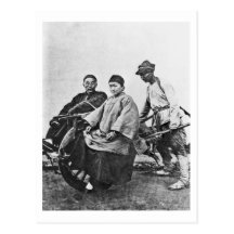 Chinesisches Rickshaw, c.1870 (b/w Foto) Postkarten