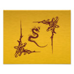Chinesisches Stammes- Mythologie-Drache-Wirbels-Ro Foto Druck