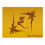 Chinesisches Stammes- Mythologie-Drache-Wirbels-Ro Postkarte