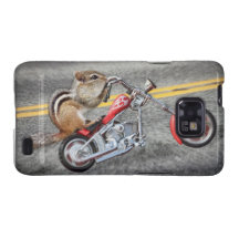 Chipmunk-Radfahrer, der ein Motorrad reitet Samsung Galaxy SII Hüllen