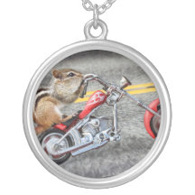 Chipmunk-Radfahrer, der ein Motorrad reitet Personalisierter Schmuck
