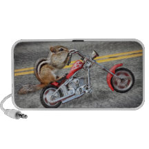 Chipmunk-Radfahrer, der ein Motorrad reitet Mp3 Speaker