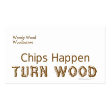 Chips geschehen Drehung hölzernes lustiges Woodtur Visitenkartenvorlagen