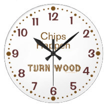 Chips geschehen lustige Woodturning Uhr mit Minute Wanduhren