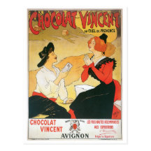 Chocolat Vincent Vintage Nahrungsmittelanzeigen-Ku Postkarte