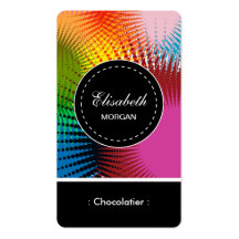 Chocolatier- Colorful Abstract Pattern Business Card Template