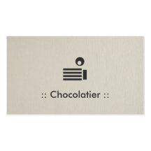 Chocolatier einfaches elegantes berufliches visitenkartenvorlagen