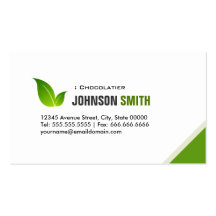 Chocolatier - Elegant Modern Green Business Card Template