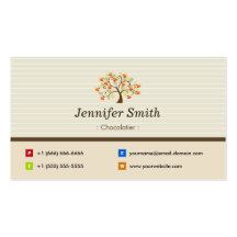 Chocolatier - Elegant Tree Symbol Business Card