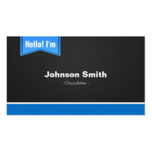 Chocolatier - Hello Contact Me Business Card Template