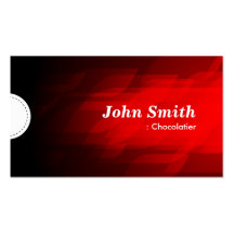 Chocolatier - Modern Dark Red Business Card Templates
