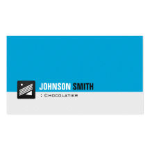 Chocolatier - Personal Aqua Blue Business Card