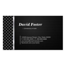 Chocolatier Professional Black White Business Card