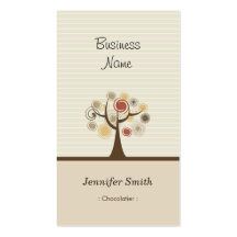 Chocolatier - Stylish Natural Theme Business Card Template