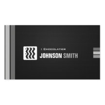 Chocolatier - Urban Black White Business Card