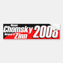 Chomsky \ Zinn 2008 Auto Sticker