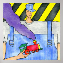 Choo Choo Zug-Ingenieur-Plakat