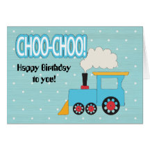 Choo Choo Zug-Kindergeburtstag-Karte