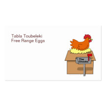 Chook Haus-lustiges Huhn auf Haus-Cartoon Visitenkartenvorlagen