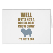 Chow-Chow Rau-Mantel Grußkarte