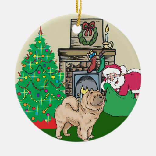 Chow-Chow-Sankt-Geschenk Ornamente